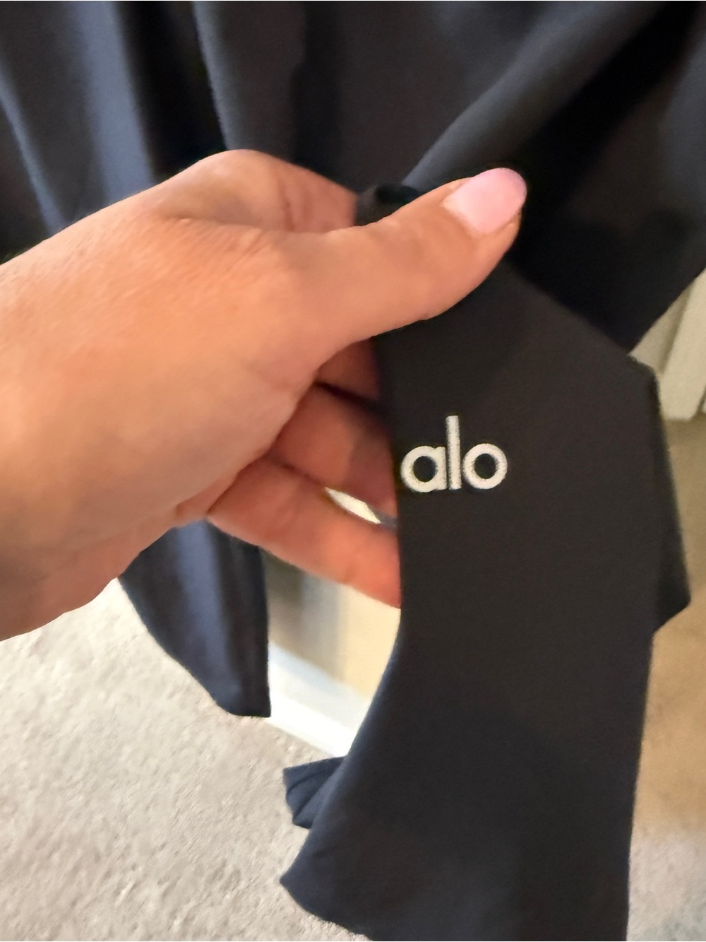 ALO Suit Up Trouser Pants (Long)-Black-Size Large Long - Picture 9 of 10